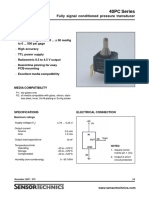 40PC Series: Fully Signal Conditioned Pressure Transducer