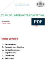 Study of Underwater Concreting: Presented by