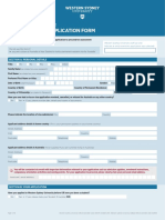 Postgraduate Application Form: International Student