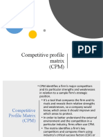 Competitive Profile Matrix (CPM)