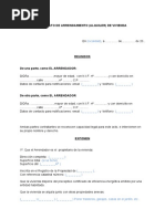 Contrato de Arrendamiento (Alquiler) de Vivienda