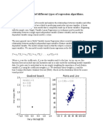 Describe in Brief Different Types of Regression Algorithms