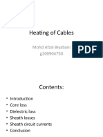 Heating of Cables: Mohd Afzal Biyabani g200904750