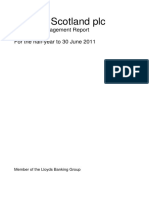 Bank of Scotland PLC: Half-Year Management Report For The Half-Year To 30 June 2011