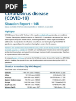 WHO COVID-19 Situation Report - June 16, 2020