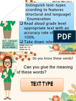 ENG 5 Q4 W1 DAY 3 Distinguish Text-Types According To Features (Structural and Language) - Enumeration BY Sir Ray L. Marasigan