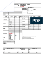 Inspection Request Form Plant Piping