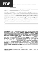 Notificación de Sentencia de Divorcio Por Incompatibilidad de Caracteres Julio Apolinar Lopesz Espinal