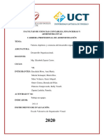 Valores, Creencias Del Desarrollo Organizacional PDF