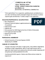 Curriculum Vitae: Udo-Umoren, Mbetobong Umoren Nace Certified Coating, Lining & Insulation Inspector. Career Objective