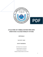 Analysis of Threatened Species: Smooth-Coated Indian Otter: Faculty: Mso