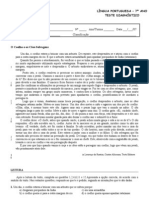 TESTE DIAGNÓSTICO - 7ºano - Partilha