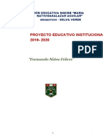 Proyecto Educativo Institucional 2019-2020: "Formando Niños Felices"