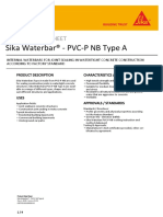 Sika Waterbar® - PVC-P NB Type A: Product Data Sheet