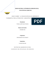 La Comunicación Como Herramienta Fundamental para La Promoción y Administración de La Salud