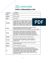 Academic Collocations List: Headword Collocations Ability Abuse