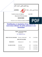 وزارة التعليم العالي و البحث العلمي. Modélisation et simulation d une chaîne de conversion éolienne de petite puissance à axe horizontal