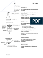 Chemistry Handout 1 REF #: 001: Separation Methods and Techniques