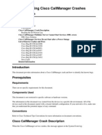 Troubleshooting Cisco Callmanager Crashes: Document Id: 44366