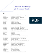 GRE General Vocabulary High Frequency Words