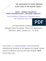 Calculation of The Parameters of Model Hydraulic Turbine Using The Value of The Specific Speed