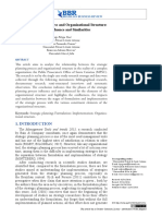 Strategic Planning Process and Organizational Structure: Impacts, Confluence and Similarities