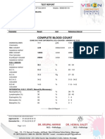 Complete Blood Count: Name DR Chetanbhai Mojidara