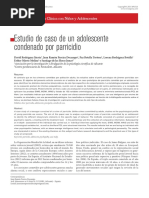 Estudio de Caso de Un Adolescente Condenado Por Parricidio: Revista de Psicología Clínica Con Niños y Adolescentes