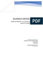 Business Model Report: NAME OF PRODUCT: Iot: Warehouse Management System For Logistic Improvement