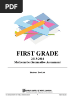 2013-2014 1st Grade Summative Student Booklet