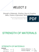 Melect 2: Strength of Materials, Shafting, Keys & Coupling, Belts, Chains & Sprockets, Bolts & Screws