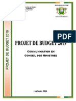 Projet de Budget 2019 Et Rapport de Présentation - 2018