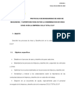 PROTOCOLO DE BIOSEGURIDAD Aspersion Vehiculos y Zonas