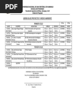 Horario Gerencia de Proyectos