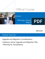 Microsoft Official Course: Planning A Server Upgrade and Migration