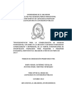 Trabajo de Graduación Consolidación de Estados Financieros