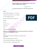 RD Sharma Solution Class 9 Maths Chapter 19 Surface Area and Volume of A Right Circular Cylinder PDF