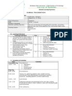 Clinical Teaching Plan A. General Information: Related Learning Experience