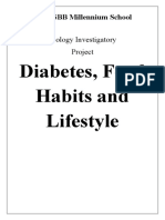 Diabetes, Food Habits and Lifestyle: The PSBB Millennium School