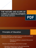 The Nature and Scope of Curriculumdevelopment: (Philippine Context)