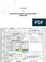 Solvent Recovery Bottoms Pumps (09P007A/B) : Data Sheet