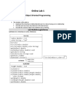 Online Lab 1: Object Oriented Programming