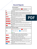 Sound Signals: Manoeuvring and Warning Signals. Key