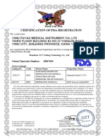 Certification of Fda Registration