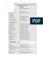 List of Drawings For Tender: Development of Integrated Check Post at Biratnagar Along India-Nepal Border