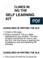 Guidelines in Writing The: Self Learning KIT