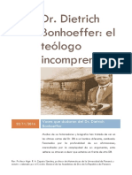 Dr. Dietrich Bonhoeffer. El Teologo Incomprendido