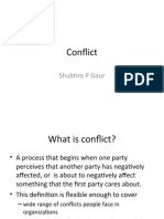 Conflict: Shubhra P Gaur