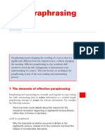 Paraphrasing: 1 The Elements of Effective Paraphrasing