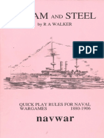 Steam and Steel. Quick Play Rules For Naval Wargames 1880-1906 by R A Walker (Navwar, 1990)